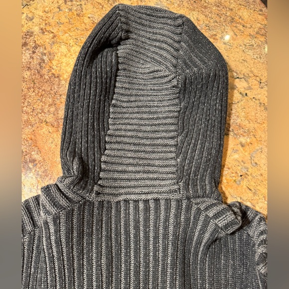 Lululemon athletica Black & Grey Ribbed Women's Hooded Full-Zip Sweater - Picture 8 of 15